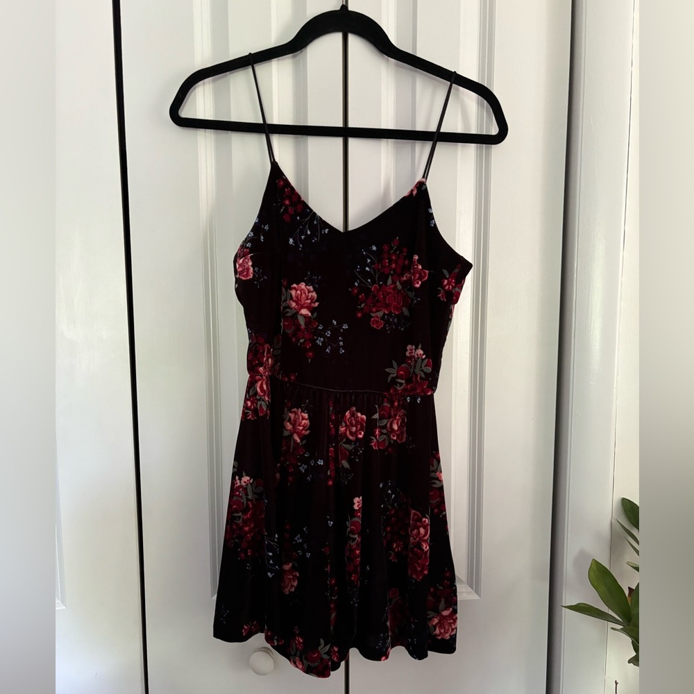 H&M Velvet Floral Romper